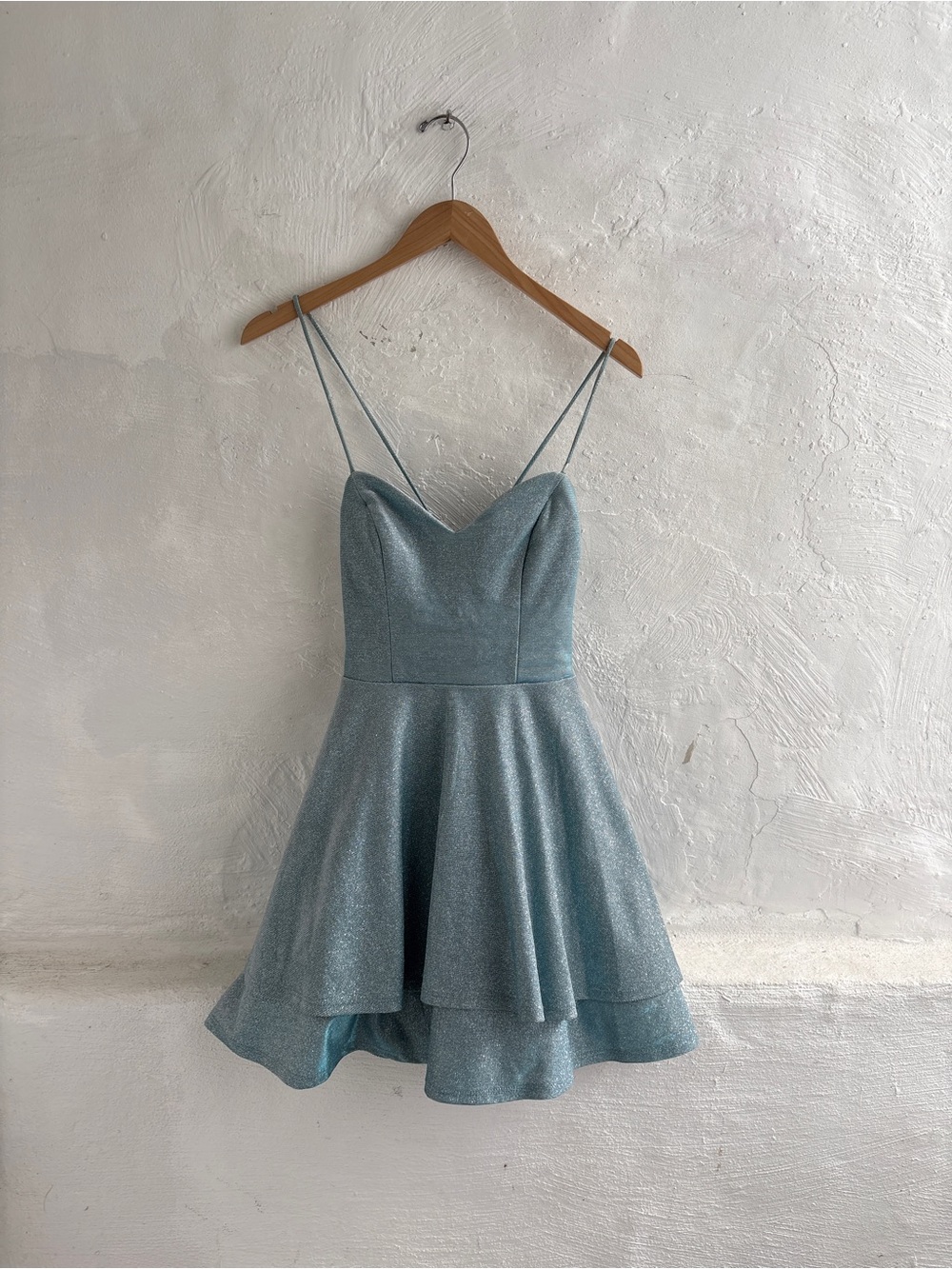 City studio glitter-knit fit-and-flare mini dress